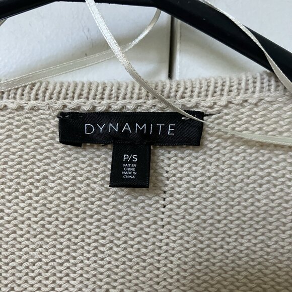 Dynamite Wrap Sweater Womens S Beige Knit Neutral Contemporary Minimalist - Picture 5 of 9